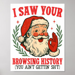 Lustiger Vintage-Weihnachtsmann, ich habe Ihren Br Poster