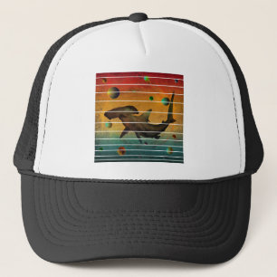 Lustiger Vintage-Weltraumhai Truckerkappe