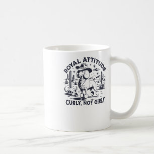 Lustiger Vintage-Western-Pudel-Aufkleber Kaffeetasse