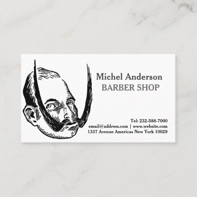 Lustiger Vintager Artfriseur Visitenkarte (Vorderseite)