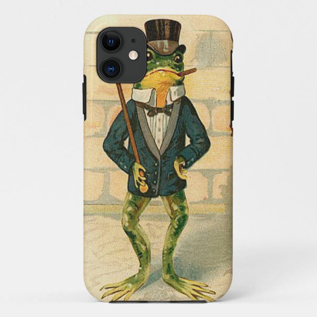 Lustiger Vintager Frosch Case-Mate iPhone Hülle (Rückseite)