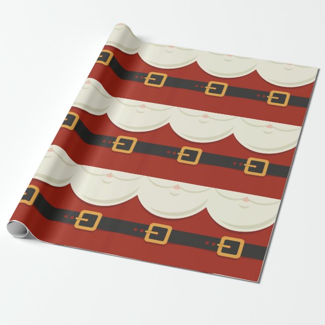 Lustiger Vintager Weihnachtsweihnachtsmann-Anzug Geschenkpapier (Ungerollt)