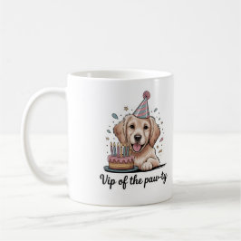 Lustiger "VIP der Paw-ty" Hundegeburtstag Kaffeetasse