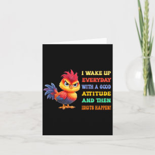 Lustiger Vogel Grumpy Hahn Sarkastischer Spruch Hu Karte