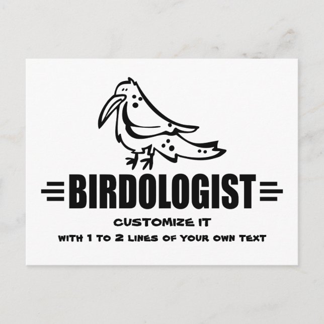 Lustiger Vogel Postkarte (Vorderseite)