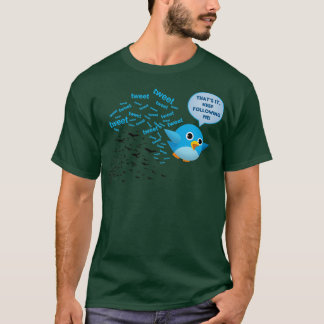 Lustiger Vogel Social Media Toon Parodie T-Shirt