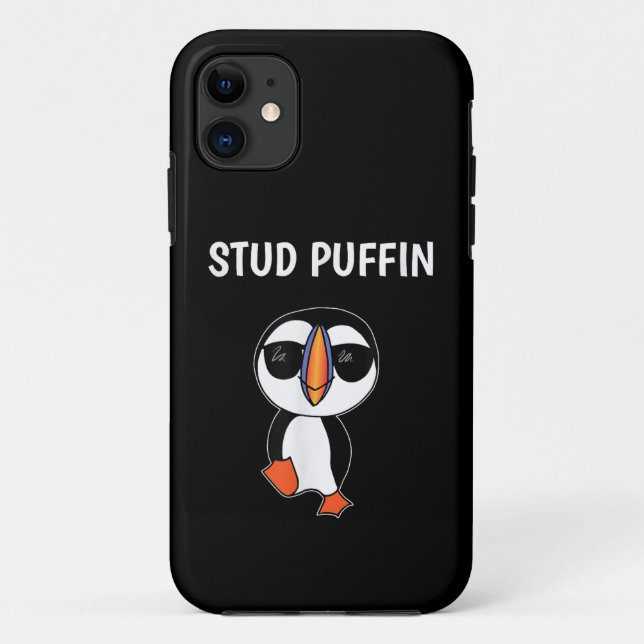 Lustiger Vogel Stud Puffin Case-Mate iPhone Hülle (Rückseite)