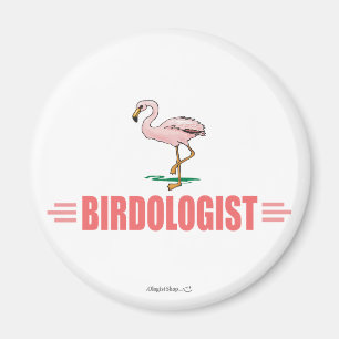Lustiger Vogelbeobachtung Flamingo Magnet