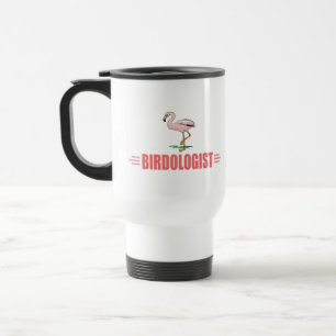 Lustiger Vogelbeobachtung Flamingo Reisebecher