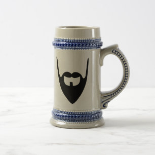 Lustiger voller Bart Bierglas
