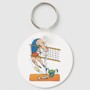Lustiger Volleyball Schlüsselanhänger