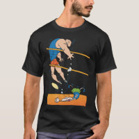 Lustiger Volleyball-Schwarz-T - Shirt