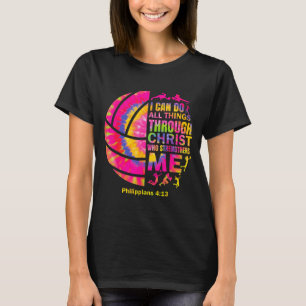 Lustiger Volleyball-Teen-Christus-Krawatte T-Shirt