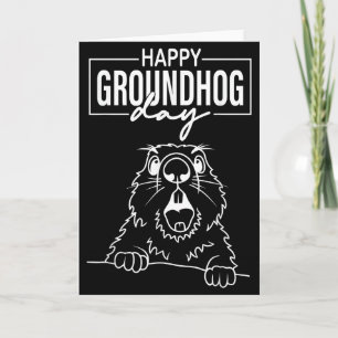 Lustiger Waldmurmeltier schreit frohen Groundhog-T Karte