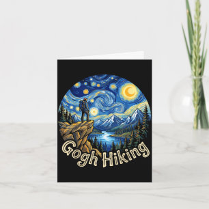 Lustiger Wanderer gogh Wandern Sternennacht Kunst  Karte