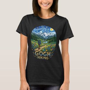 Lustiger Wanderer Sternennacht Kunst van gogh gogh T-Shirt