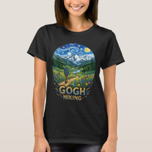 Lustiger Wanderer Sternennacht Kunst van gogh gogh T-Shirt