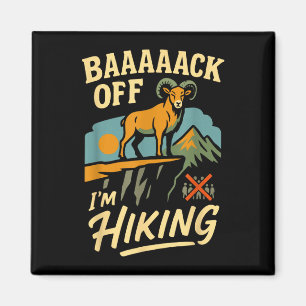 Lustiger Wandern Bergziege Introvertierter Outdoor Magnet