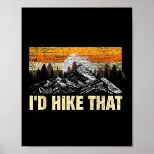Lustiger Wandernder Berg Id-Wanderung Outdoor-Camp Poster