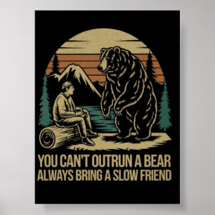 Lustiger Wanderposter Man Kann Einem Bären Nicht E Poster