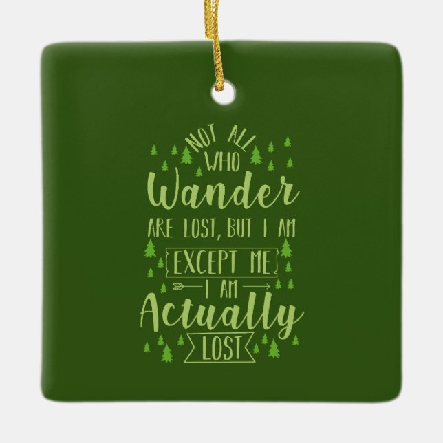 Lustiger Wanderspruch   Keramikornament (Vorderseite)