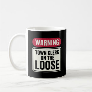 Lustiger Warnshop-Besitzer auf freiem Fuß Humor Kaffeetasse
