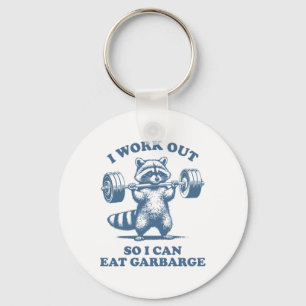 Lustiger Waschbär Fitnessstudio Humor Ich trainier Schlüsselanhänger