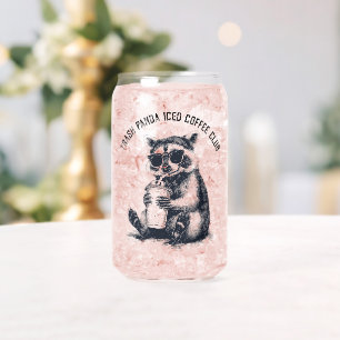 Lustiger Waschbär-Iced-Coffee-Club Dosenglas