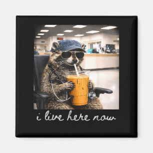 Lustiger Waschbär Kaffee Pflegel Leben Krankenschw Magnet
