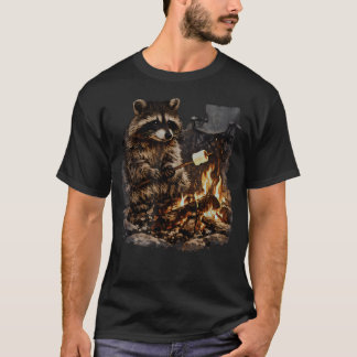 Lustiger Waschbär-Marshmallow-Toaster-Tier-Meme T-Shirt
