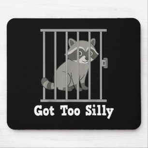 Lustiger Waschbär-Meme hat zu albernen Humor Männe Mousepad