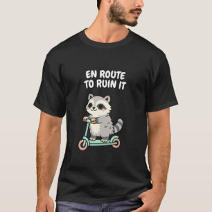 Lustiger Waschbär-Meme Kawaii sarkastischer Humor T-Shirt