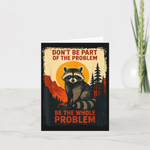 Lustiger Waschbär Natur Wildtier Outdoor Grafik Sa Karte