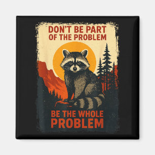Lustiger Waschbär Natur Wildtier Outdoor Grafik Sa Magnet