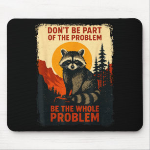 Lustiger Waschbär Natur Wildtier Outdoor Grafik Sa Mousepad