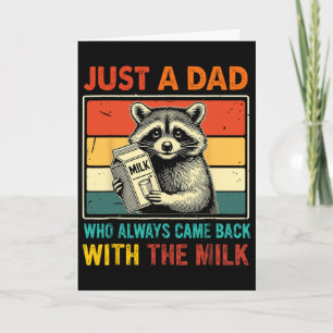 Lustiger Waschbär Nur ein Dad, der immer mit zurüc Karte