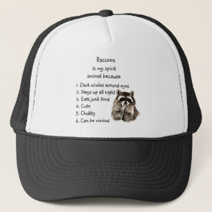 Lustiger Waschbär Spirit Animal Humor Süße Wasserf Truckerkappe
