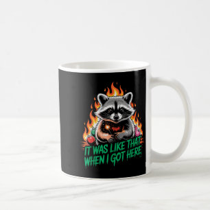 Lustiger Waschbär Weihnachten Müll Waschbär Xmas Kaffeetasse
