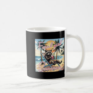 Lustiger Waschbär Wilde Mädchen Sommer Stimmung Ch Kaffeetasse