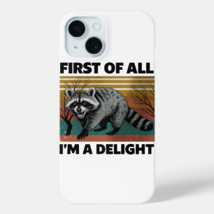Lustiger Waschbär-Zitat - Zuerst einmal bin ich ei Case-Mate iPhone Hülle