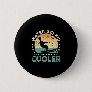 Lustiger Wasserski-Kid-Wassersport-Wasserskilauf Button