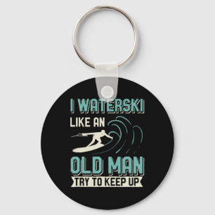 Lustiger Wasserski-Wassersportliebhaber Wasserskil Schlüsselanhänger