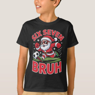 Lustiger Weihnachten 67 Meme Bruh Fußball Santa Xm T-Shirt