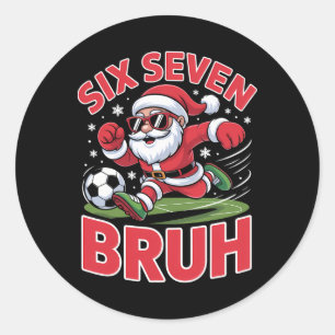 Lustiger Weihnachten 67 Meme Bruh Fußball Weihnach Runder Aufkleber