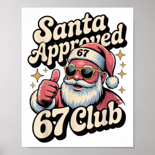 Lustiger Weihnachten 67 Meme - Retro Santa Approve Poster
