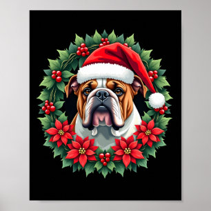 Lustiger Weihnachten English Bulldog Tank Top Poster