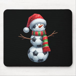 Lustiger Weihnachten Fußball Bylls Schneemann  Mousepad