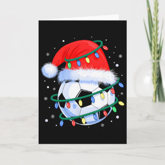 Lustiger Weihnachten Fußball Männer Jungen Santa H Karte