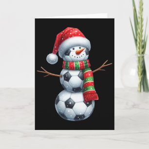 Lustiger Weihnachten Fußball Schneemann Karte