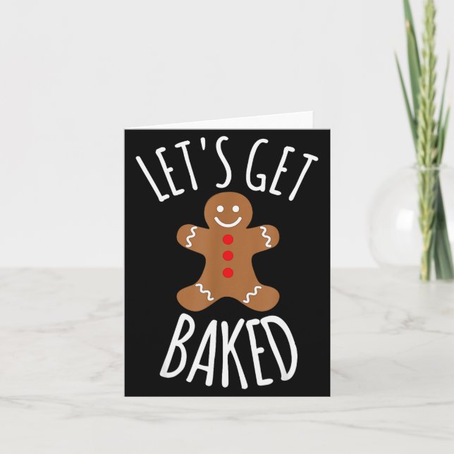 Lustiger Weihnachten Lass uns gebacken werden Keks Karte (Vorderseite)